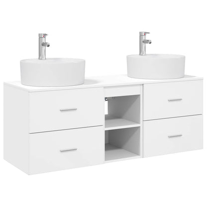 vidaXL Bathroom Cabinet Set 3 pcs White 129 x 44.5 x 82 cm 2