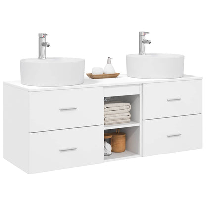 vidaXL Bathroom Cabinet Set 3 pcs White 129 x 44.5 x 82 cm 3