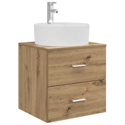 vidaXL Bathroom Furniture Set 3 pcs Artisan Oak 129 x 44.5 x 80 cm 4