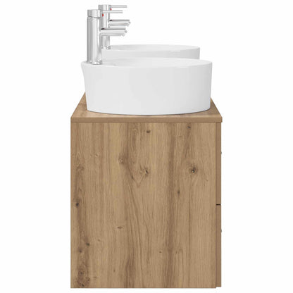 vidaXL Bathroom Furniture Set 3 pcs Artisan Oak 129 x 44.5 x 80 cm 6