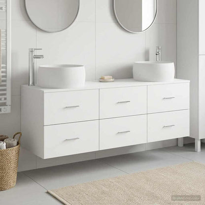 vidaXL Bathroom Furniture Set 3 pcs White 161.5 x 44.5 x 80 cm 1