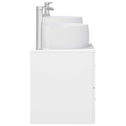 vidaXL Bathroom Furniture Set 3 pcs White 161.5 x 44.5 x 80 cm 6