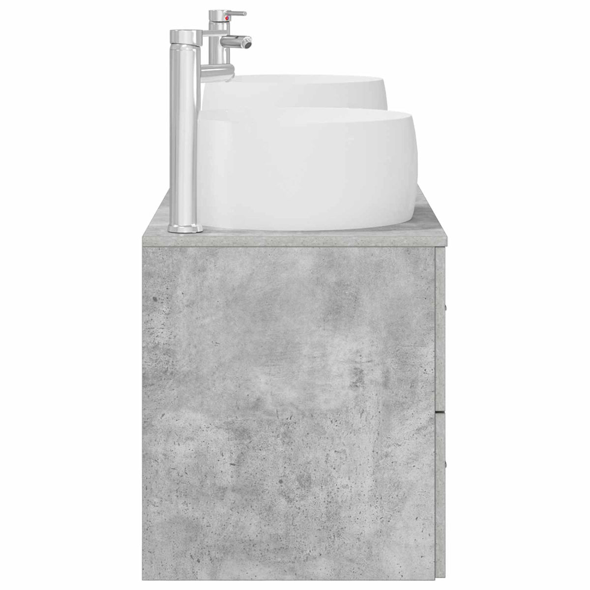vidaXL Bathroom Furniture Set 3 pcs Concrete Grey 161.5 x 44.5 x 80 cm 6