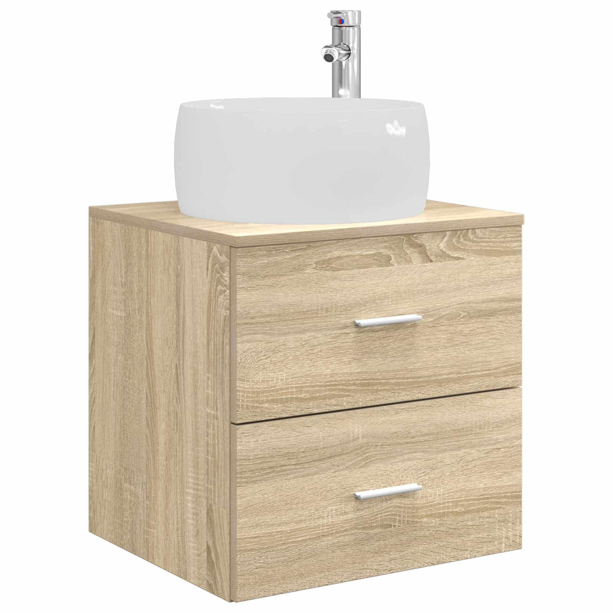 vidaXL Bathroom Furniture Set 3 pcs Sonoma Oak 49.5 x 44.5 x 66 cm 5