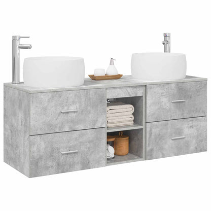 vidaXL Bathroom Furniture Set 3 pcs Concrete Grey 49.5 x 44.5 x 66 cm 3