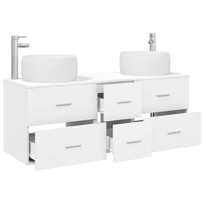 Bathroom Cabinet Set 3 pcs 129 x 44.5 x 80 cm White