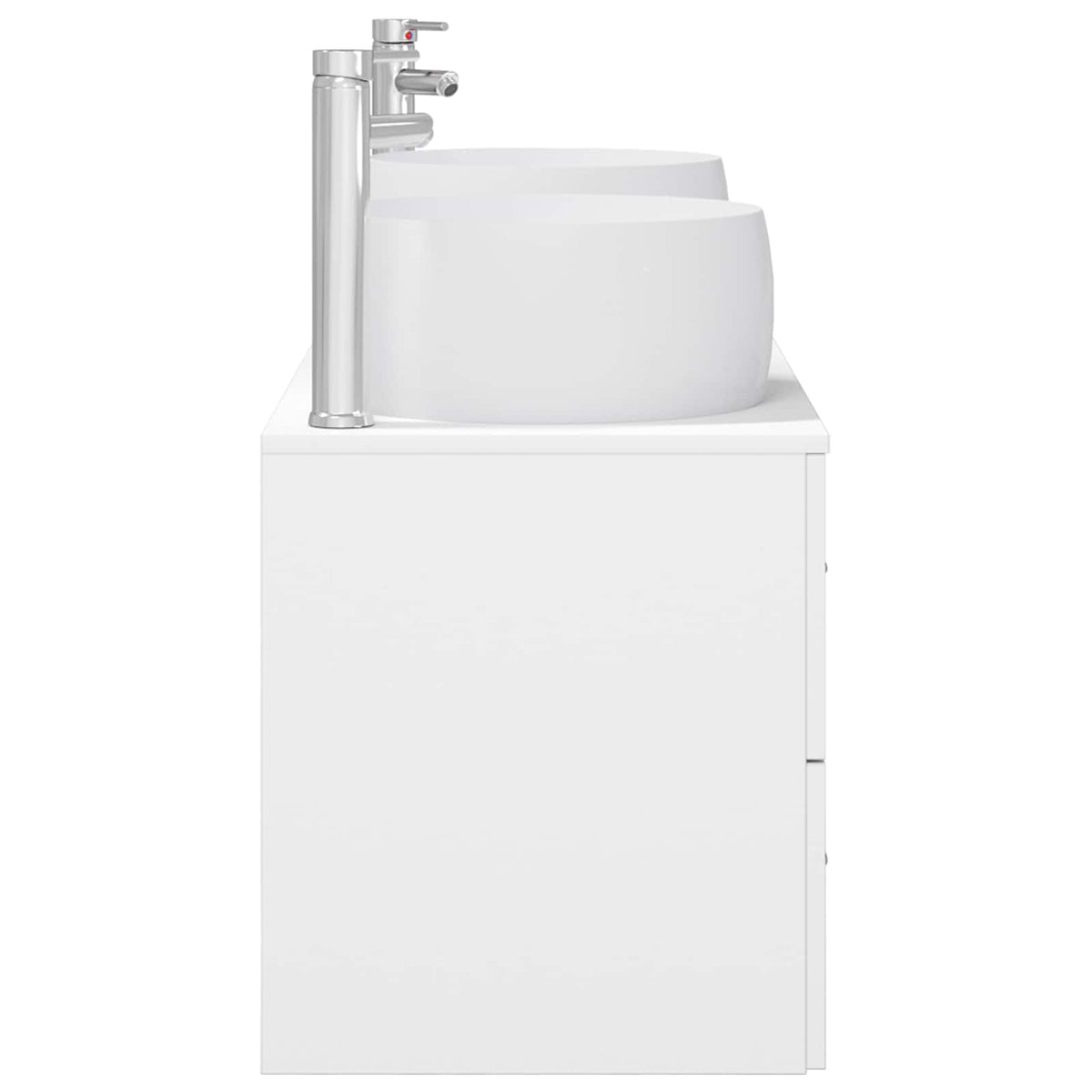 vidaXL Bathroom Furniture Set 3 pcs White 129 x 44.5 x 80 cm 6