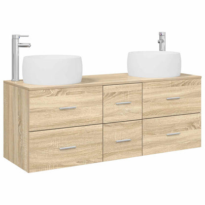 vidaXL Bathroom Furniture Set 3 pcs Sonoma Oak 49.5 x 44.5 x 66 cm 2