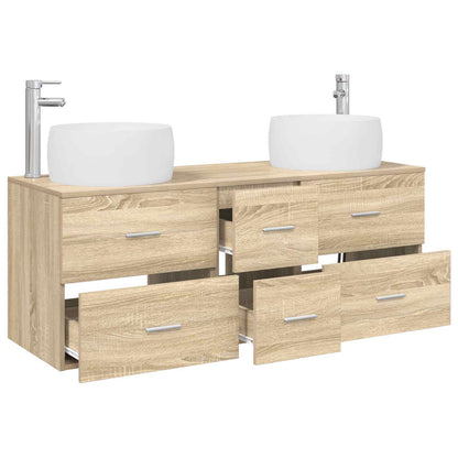 vidaXL Bathroom Furniture Set 3 pcs Sonoma Oak 49.5 x 44.5 x 66 cm 3