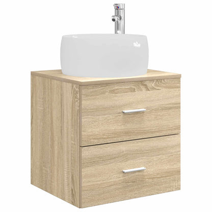 vidaXL Bathroom Furniture Set 3 pcs Sonoma Oak 49.5 x 44.5 x 66 cm 4