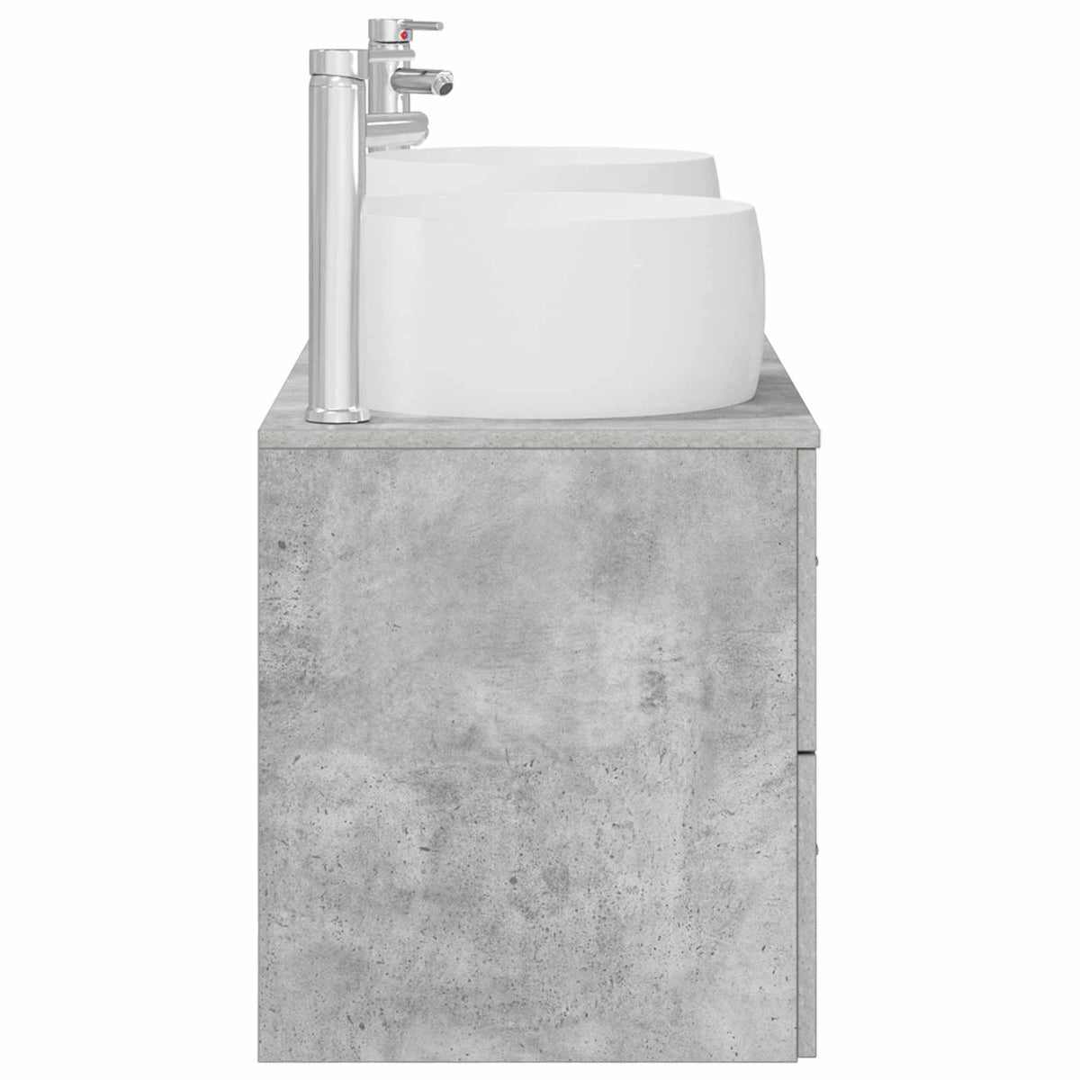 vidaXL Bathroom Furniture Set 3 pcs Concrete Grey 49.5 x 44.5 x 66 cm 6
