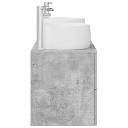 vidaXL Bathroom Furniture Set 3 pcs Concrete Grey 49.5 x 44.5 x 66 cm 6