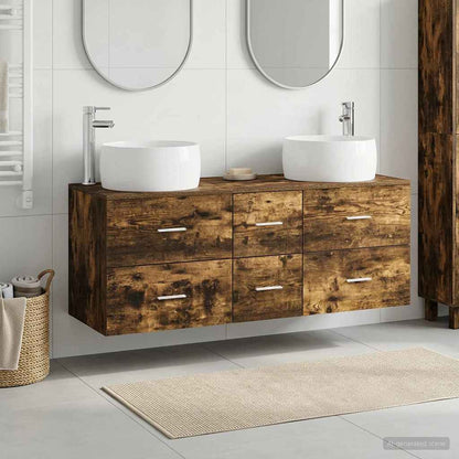 vidaXL Bathroom Cabinet Set 3 pcs 129 x 44.5 x 80 cm