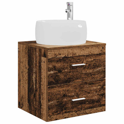 vidaXL Bathroom Furniture Set 3 pcs Old Wood 49.5 x 44.5 x 66 cm 4