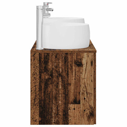 vidaXL Bathroom Furniture Set 3 pcs Old Wood 49.5 x 44.5 x 66 cm 6