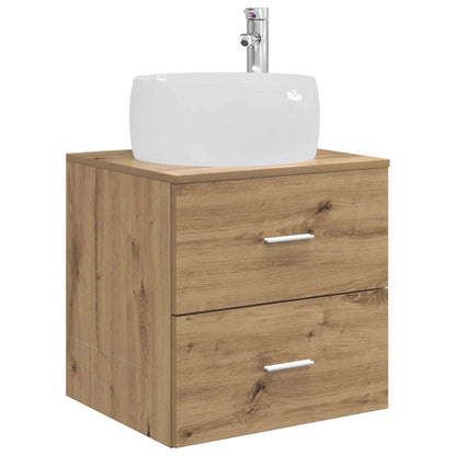 vidaXL Bathroom Furniture Set 3 pcs Artisan Oak 49.5 x 44.5 x 66 cm 4