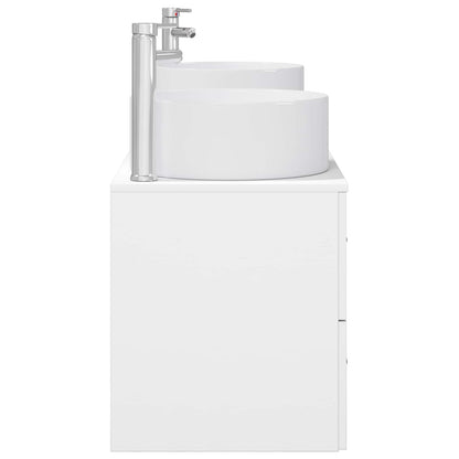 vidaXL Bathroom Furniture Set 3 pcs White 161 x 44.5 x 80 cm 6
