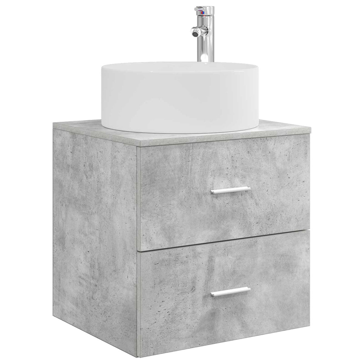 vidaXL Bathroom Furniture Set 3 pcs Concrete Grey 161.5 x 44.5 x 80 cm 4