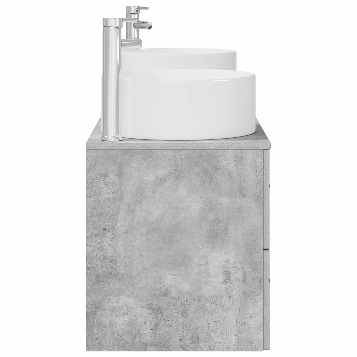 vidaXL Bathroom Furniture Set 3 pcs Concrete Grey 161.5 x 44.5 x 80 cm 6