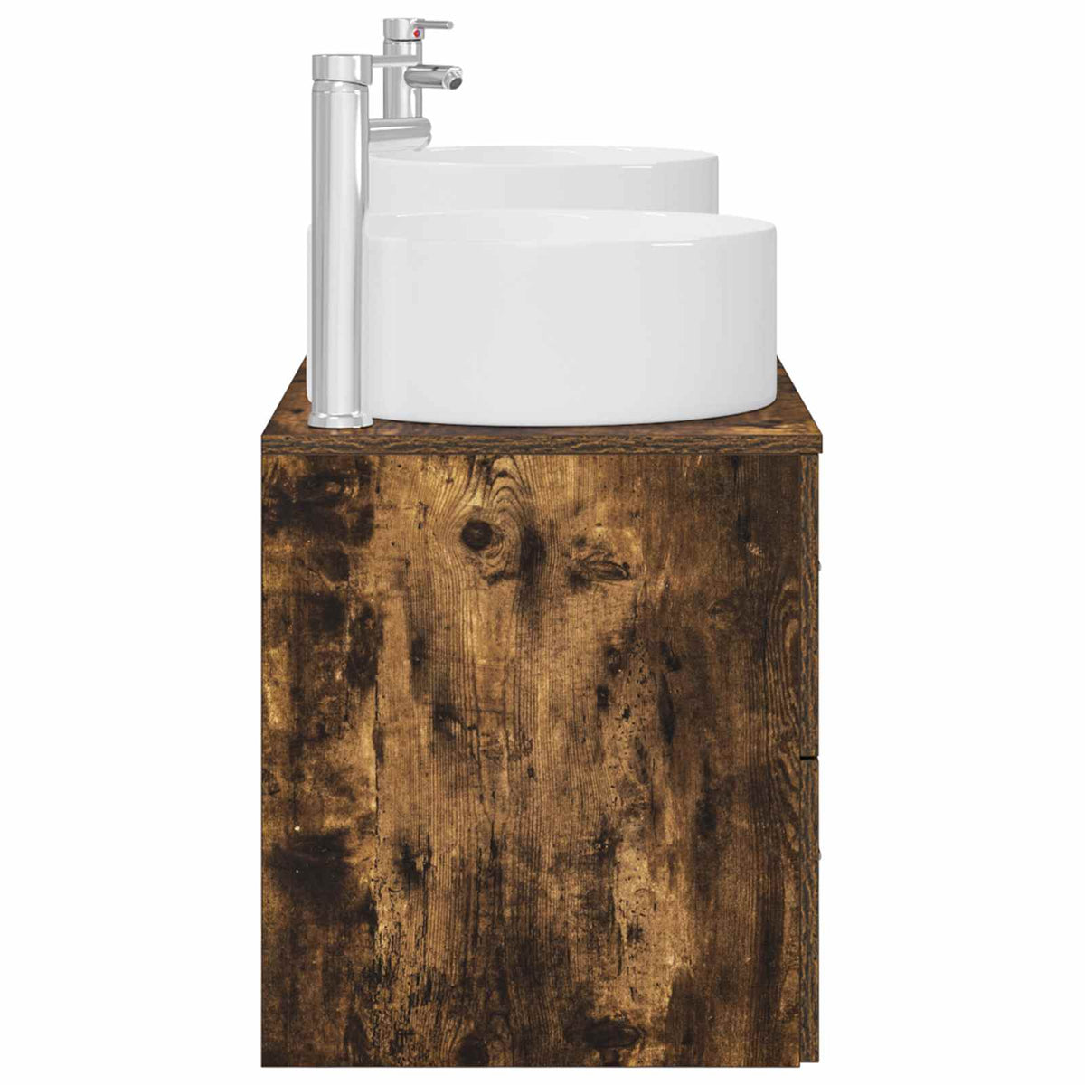 vidaXL Bathroom Furniture Set 3 pcs Smoked Oak 161.5 x 44.5 x 80 cm 6