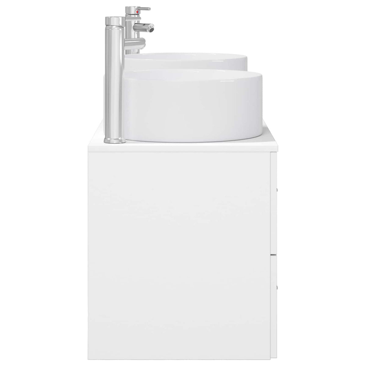 vidaXL Bathroom Furniture Set 3 pcs White 129 x 44.5 x 80 cm 6