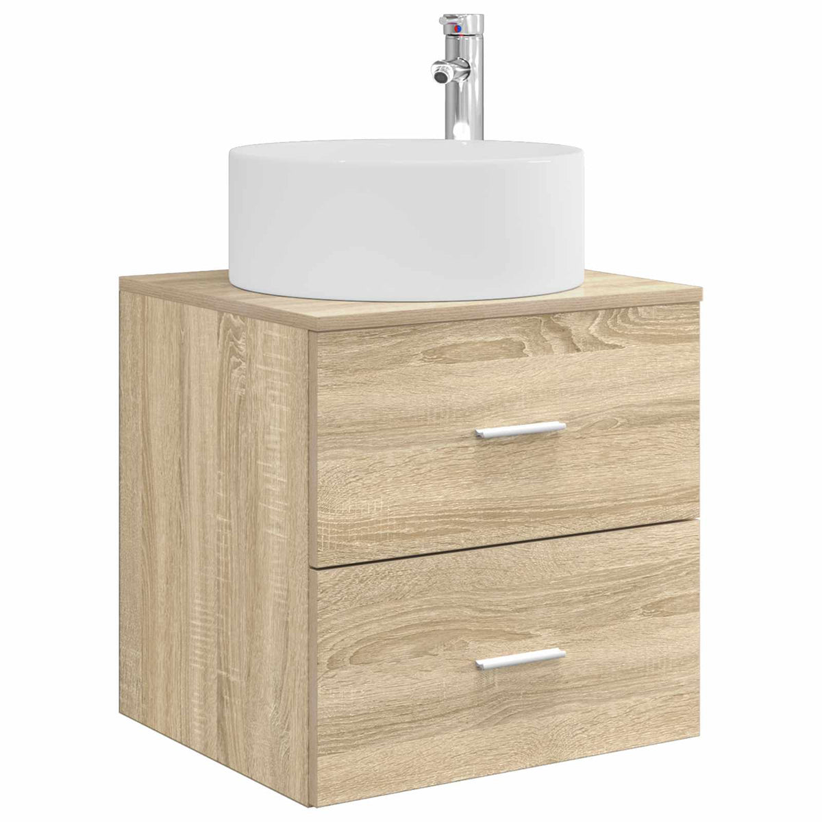 vidaXL Bathroom Furniture Set 3 pcs Sonoma Oak 129 x 44.5 x 80 cm 5