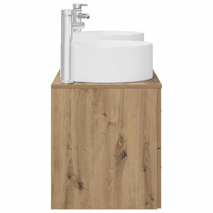 vidaXL Bathroom Furniture Set 3 pcs Artisan Oak 129 x 44.5 x 80 cm 6