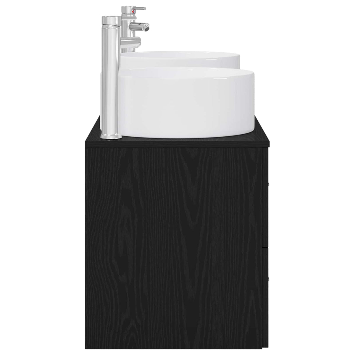 vidaXL Bathroom Furniture Set 3 pcs Black 49.5 x 44.5 x 65.5 cm 6