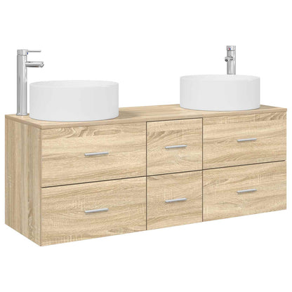 Bathroom Cabinet Set 3 pcs 129 x 44.5 x 80 cm Sonoma oak