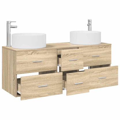 vidaXL Bathroom Furniture Set 3 pcs Sonoma Oak 49.5 x 44.5 x 65.5 cm 3