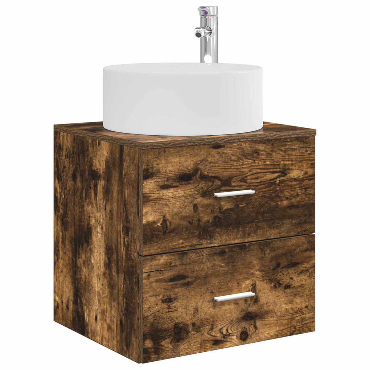 vidaXL Bathroom Furniture Set 3 pcs Smoked Oak 49.5 x 44.5 x 65.5 cm 4