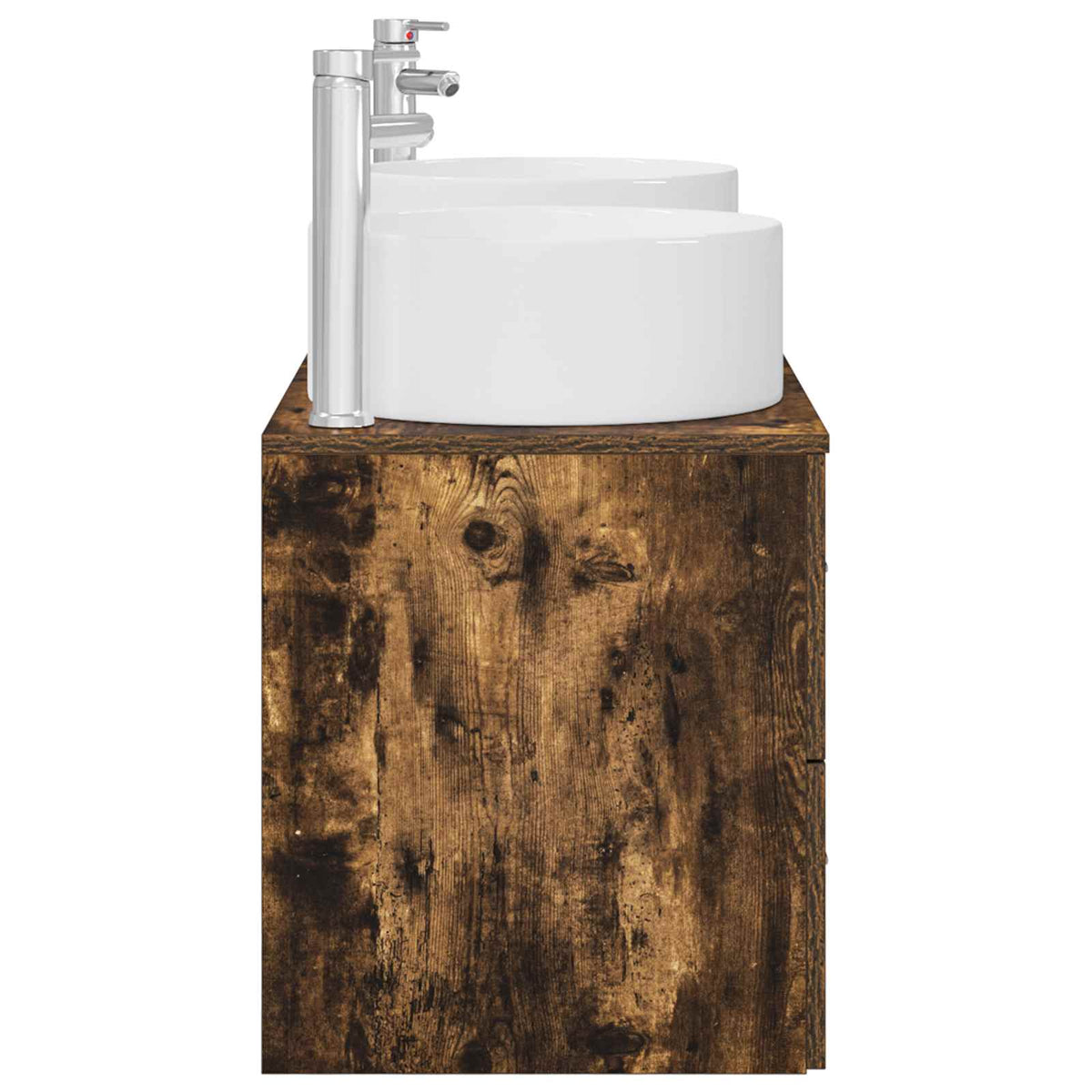 vidaXL Bathroom Furniture Set 3 pcs Smoked Oak 49.5 x 44.5 x 65.5 cm 6