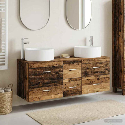 vidaXL Bathroom Cabinet Set 3 pcs 129 x 44.5 x 80 cm