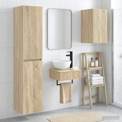 vidaXL Bathroom Furniture Set 3 pcs Sonoma Oak 33 x 34.5 x 160 cm 1