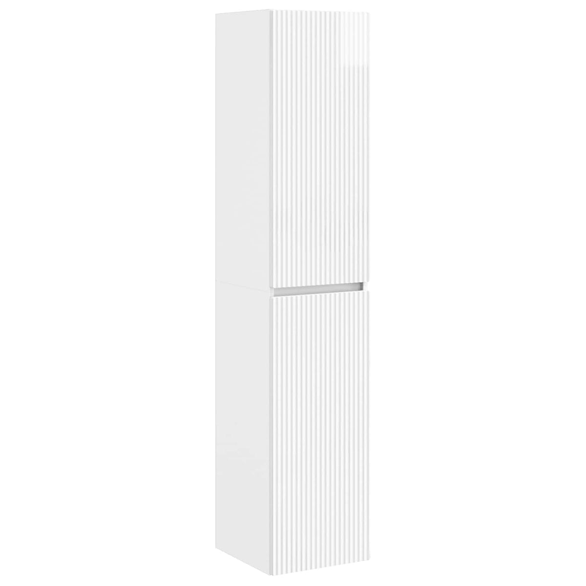 vidaXL Bathroom Furniture Set 3 pcs High Gloss White 6