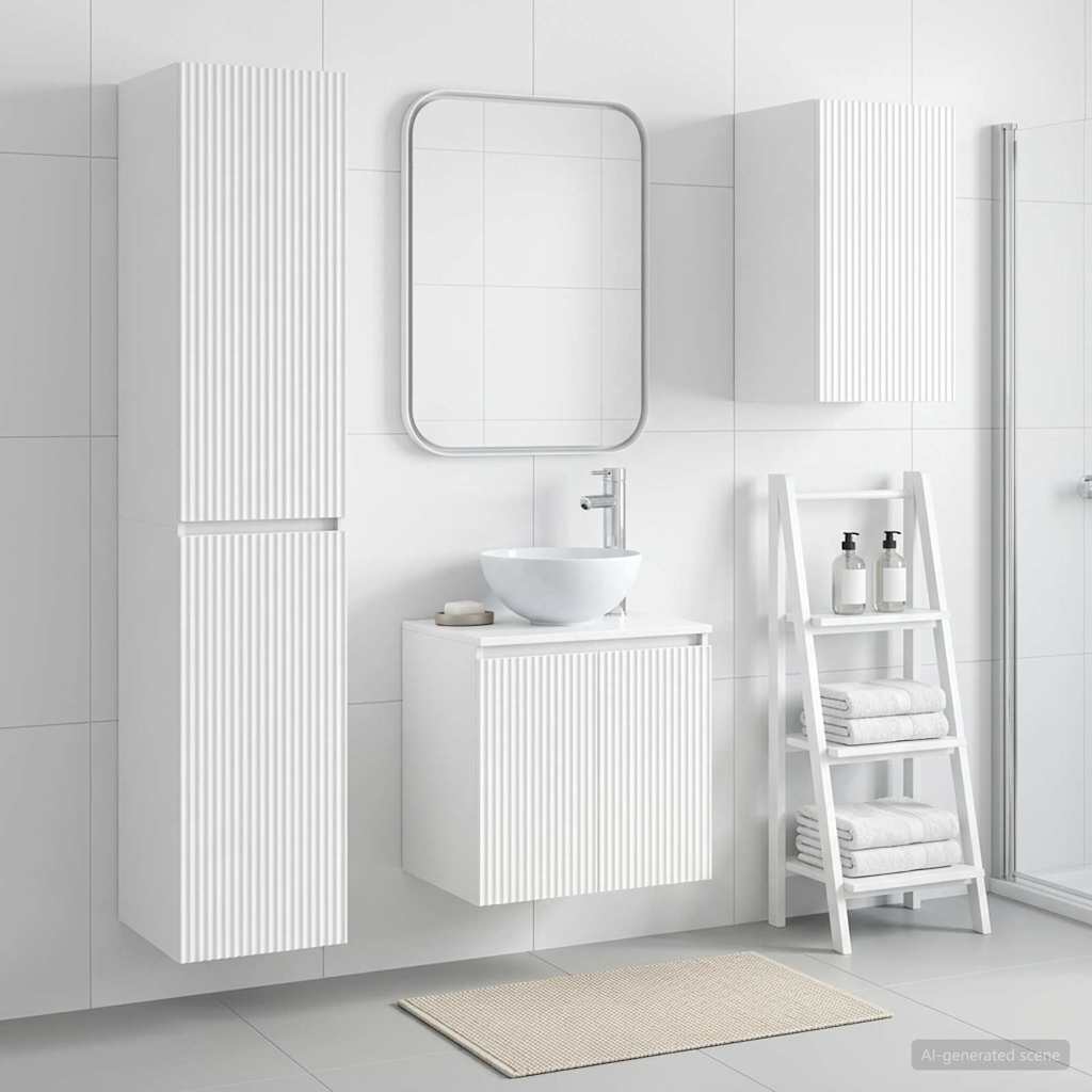 vidaXL Bathroom Furniture Set 3 pcs White 33 x 34.5 x 160 cm 1