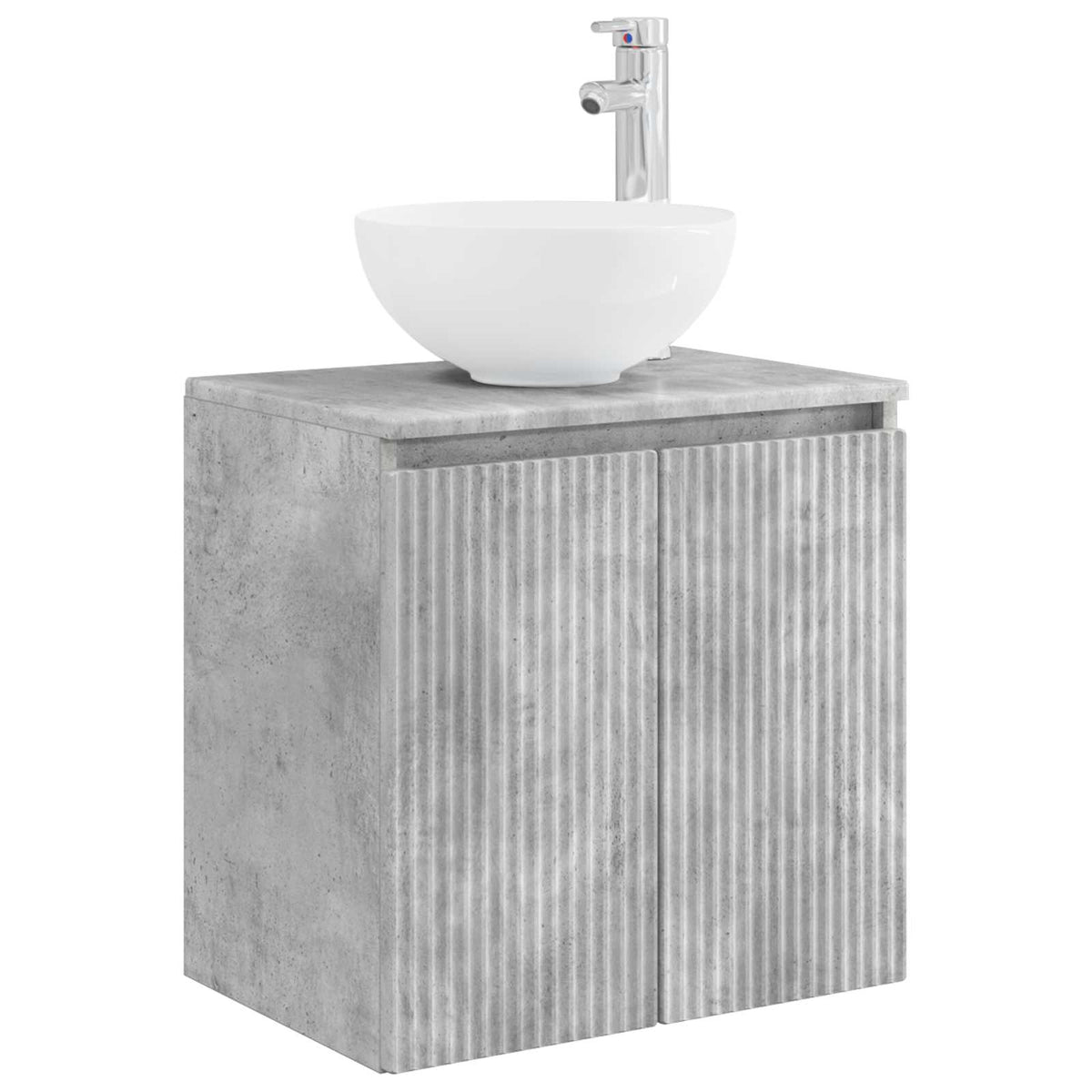 vidaXL Bathroom Furniture Set 3 pcs Concrete Grey 33 x 34.5 x 160 cm 4