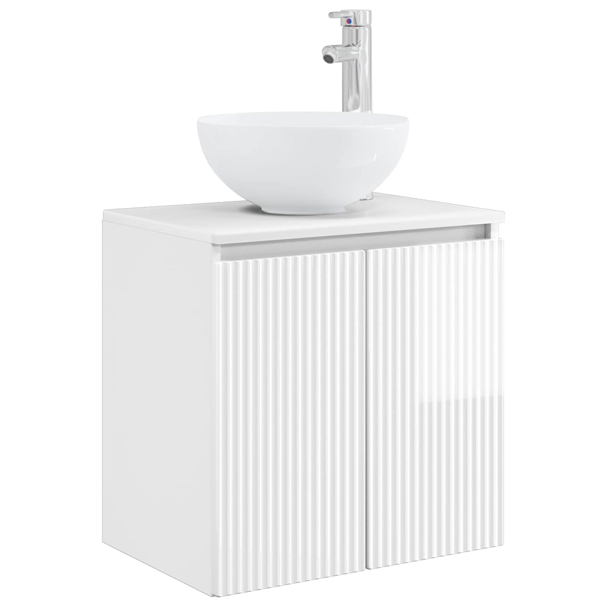 vidaXL Bathroom Furniture Set 3 pcs High Gloss White 4