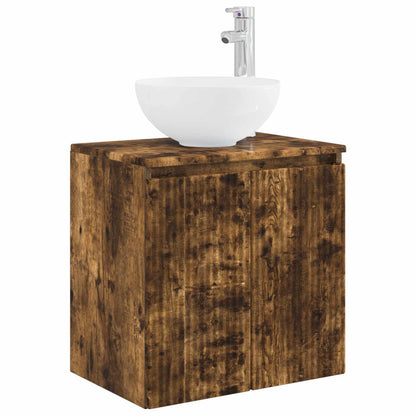 vidaXL Bathroom Furniture Set 3 pcs Smoked Oak 33 x 34.5 x 160 cm 4