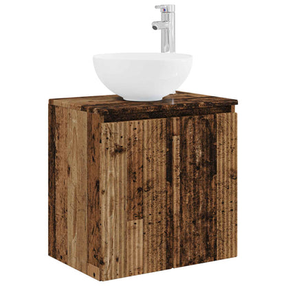 vidaXL Bathroom Furniture Set 3 pcs Old Wood 33 x 34.5 x 160 cm 4