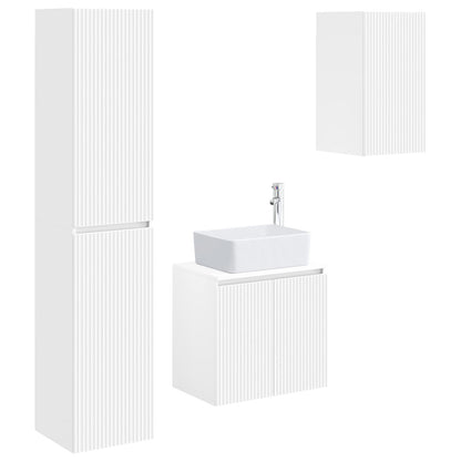 vidaXL Bathroom Furniture Set 3 pcs White 33 x 34.5 x 160 cm 2