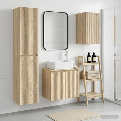 vidaXL Bathroom Furniture Set 3 pcs Sonoma Oak 33 x 34.5 x 160 cm 1