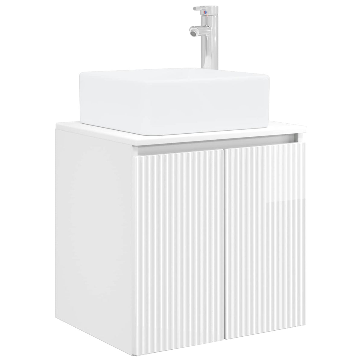 vidaXL Bathroom Furniture Set 3 pcs High Gloss White 4
