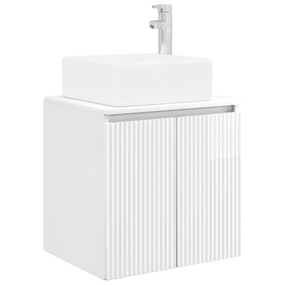 vidaXL Bathroom Furniture Set 3 pcs High Gloss White 4