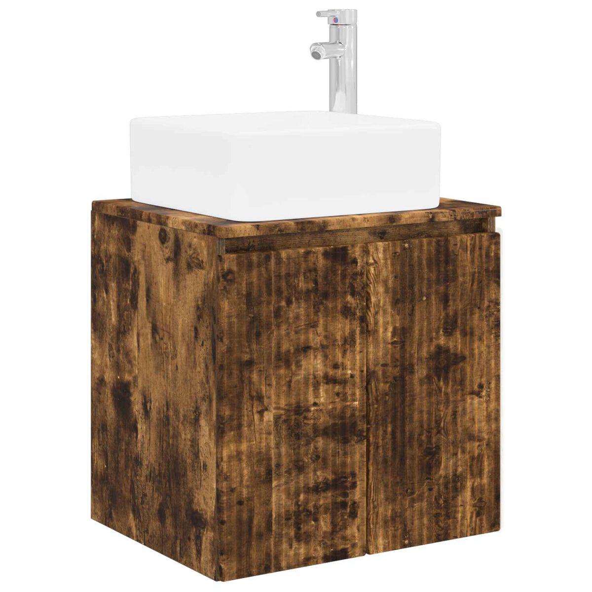 vidaXL Bathroom Furniture Set 3 pcs Smoked Oak 33 x 34.5 x 160 cm 4