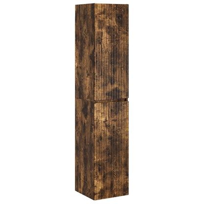 vidaXL Bathroom Furniture Set 3 pcs Smoked Oak 33 x 34.5 x 160 cm 6