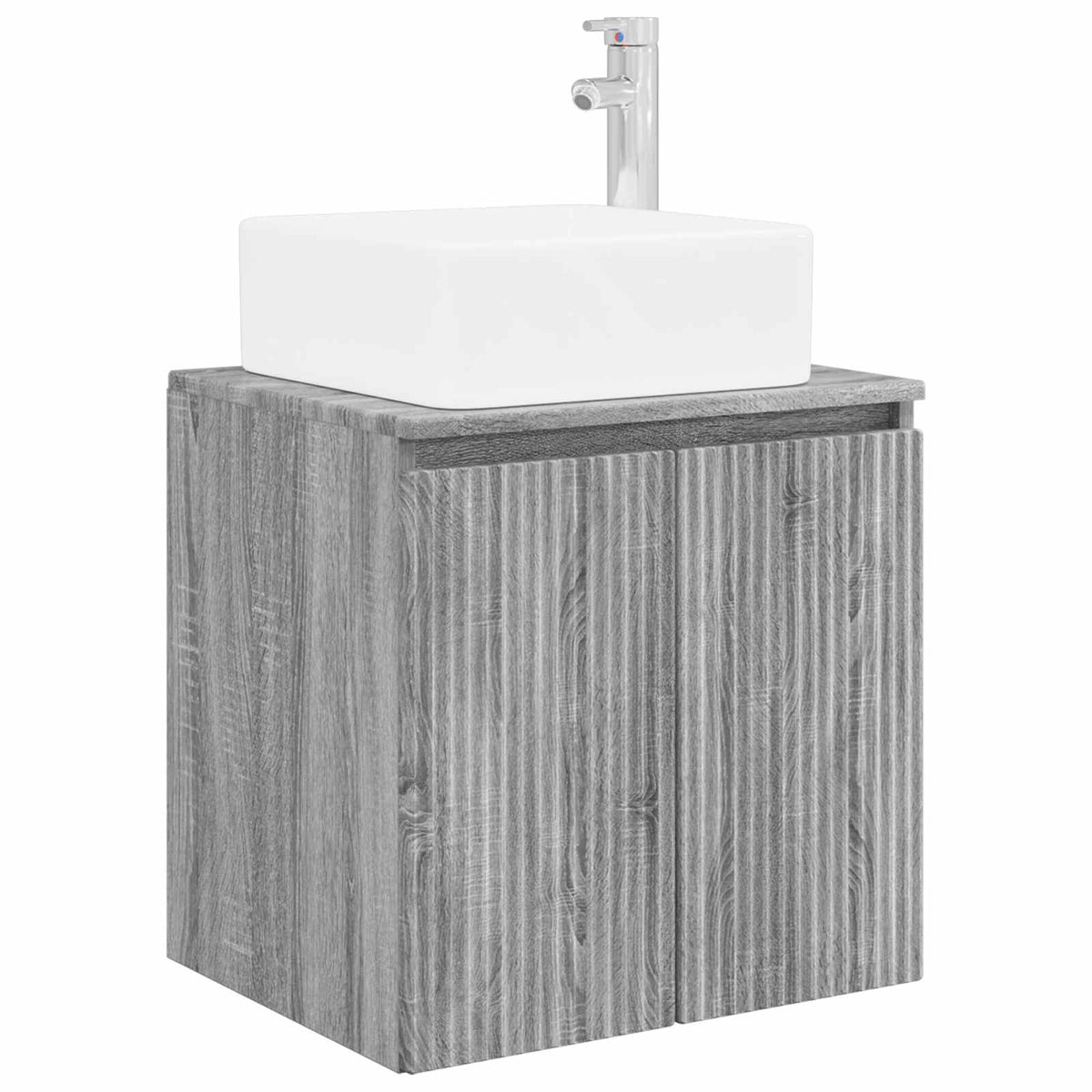 vidaXL Bathroom Furniture Set 3 pcs Grey Sonoma 33 x 34.5 x 160 cm 4