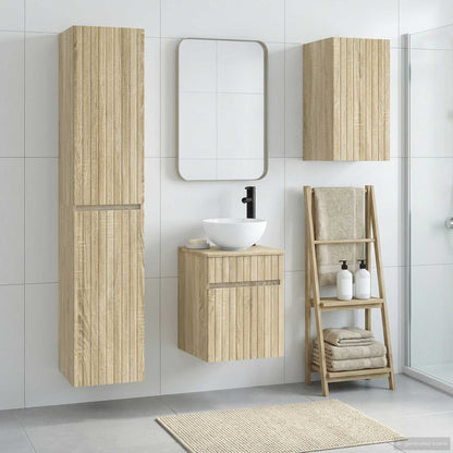 vidaXL Bathroom Furniture Set 3 pcs Sonoma Oak 33 x 34.5 x 160 cm 1