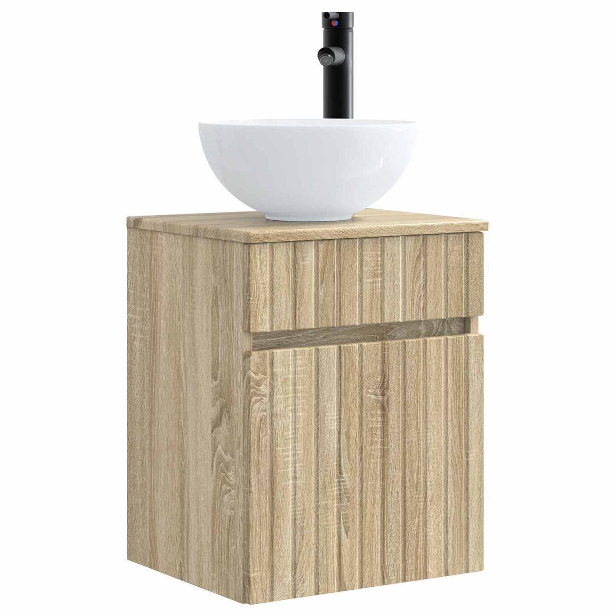 vidaXL Bathroom Furniture Set 3 pcs Sonoma Oak 33 x 34.5 x 160 cm 5