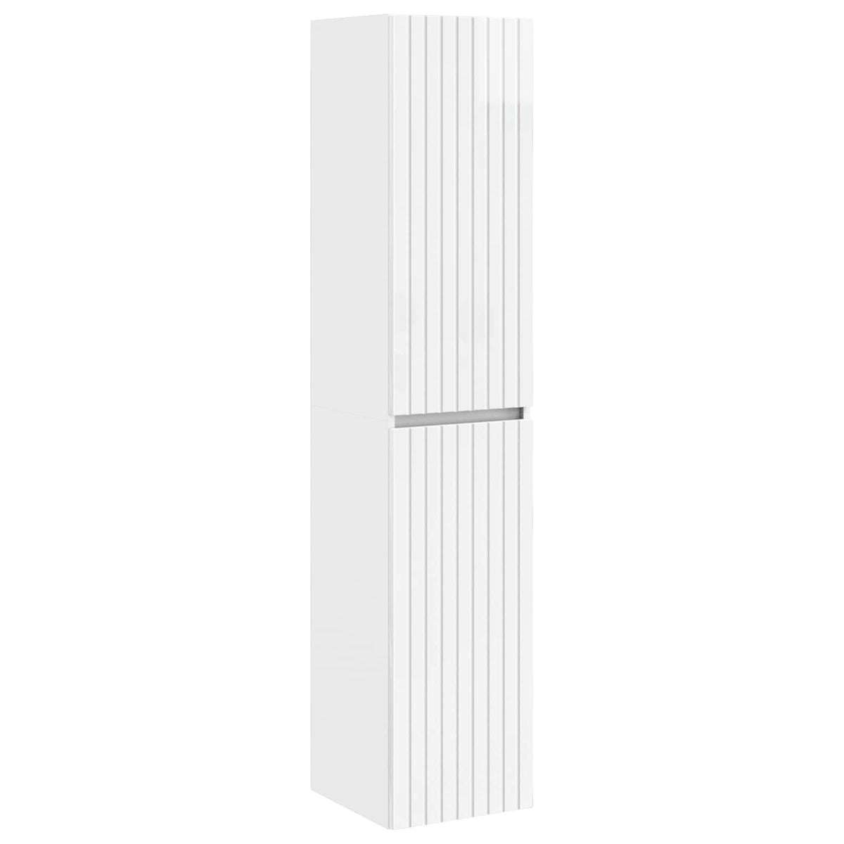 vidaXL Bathroom Furniture Set 3 pcs High Gloss White 6